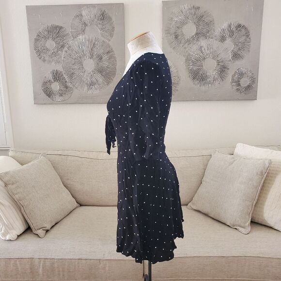 Free People 'All Yours' Polka Dot Mini Dress - size 4 in Black - Picture 7 of 13